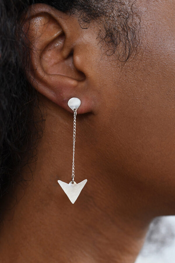 Silver arrow earrings