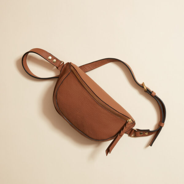 tan leather belt bag
