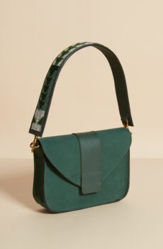 emerald green suede bag