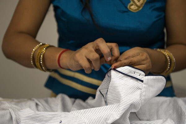 artisan making clothing