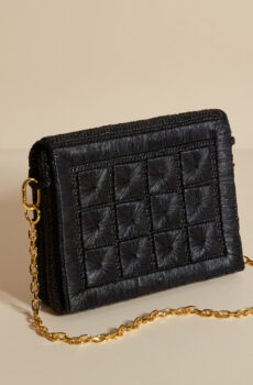 black raffia bag