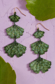 ginkgo leaf earrings