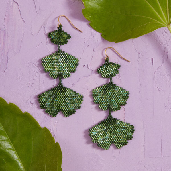 ginkgo leaf earrings